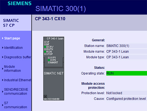 Search query result page: Access to Siemens SIMATIC PLC module without password [12]